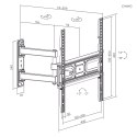 UCHWYT DO TELEWIZORA MACLEAN, MAx VESA 400x400,  PASUJE DO ZAKRZYWIONYCH TV, 33-70", 35KG, MC-647N