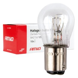 ŻARÓWKI HALOGENOWE  P21/4W 12V BAZ15D 10SZT. AMIO-03369