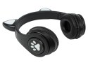 32-822# SŁUCHAWKI BT 5.0 LED CZARNE USZY