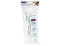 98-084# PRZEDŁUŻACZ SIECIOWY  PR-470WS P/USB 4-GNIAZDA+USB Z UZIEMIENIEM+WYŁĄCZNIK 3M BIAŁY 3x1,5MM