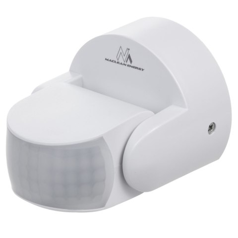 CZUJNIK RUCHU PIR MACLEAN, NA  PODCZERWIEŃ, IP65, BIAŁY, ZASIĘG 12M, MAx. OBIĄŻENIE 800/1200W, MCE468 W,