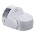 CZUJNIK RUCHU PIR MACLEAN, NA  PODCZERWIEŃ, IP65, BIAŁY, ZASIĘG 12M, MAx. OBIĄŻENIE 800/1200W, MCE468 W,