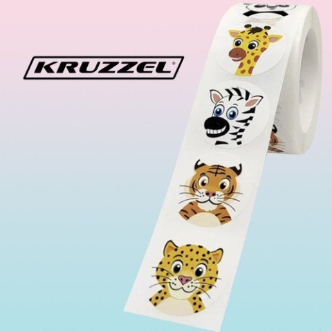 NAKLEJKI MOTYWACYJNE- ROLKA 500SZT. KRUZZEL 22947 NAKLEJKI MOTYWACYJNE- ROLKA 500SZT. KRUZZEL 22947