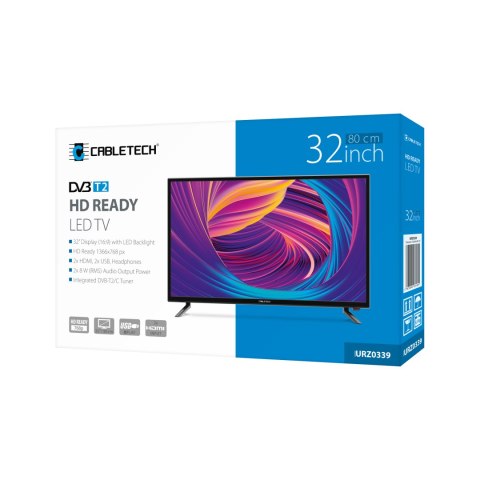 TELEWIZOR CABLETECH 32" DVB-T2 H.265 HEVC TELEWIZOR CABLETECH 32" DVB-T2 H.265 HEVC