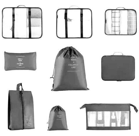 BQ73A ORGANIZER PODRÓŻNY 8 SZT SZARY BQ73A ORGANIZER PODRÓŻNY 8 SZT SZARY