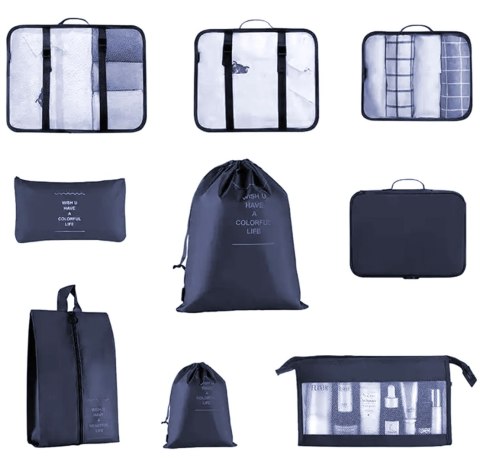 BQ73B ORGANIZER PODRÓŻNY 8 SZT GRANATOWY BQ73B ORGANIZER PODRÓŻNY 8 SZT GRANATOWY