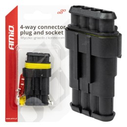 KOSTKA WTYK ZŁĄCZE HERMETYCZNE SU PERSEAL 4  PIN AMIO-03520