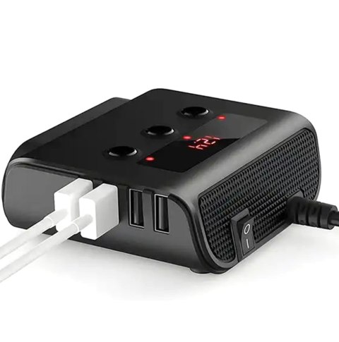 PLS42 ROZDZIELACZ ZA PALNICZKI + 4xUSB PLS42 ROZDZIELACZ ZA PALNICZKI + 4xUSB