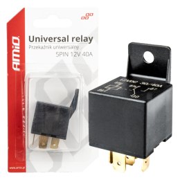 PRZEKAŹNIK SAMOCHODOWY UNIWERSALNY 5  PIN 40A 12V AUTOMAT ŚWIATEŁ DZIENNYCH AMIO-03509