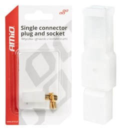 WTYCZKA GNIAZDO KOSTKA ZŁĄCZE 1  PIN + KONEKTORY AMIO-03511
