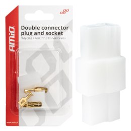 WTYCZKA GNIAZDO KOSTKA ZŁĄCZE ELEKTRYCZNE 2  PIN + KONEKTORY AMIO-03512