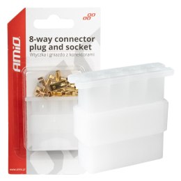 WTYCZKA GNIAZDO KOSTKA ZŁĄCZE ELEKTRYCZNE 8  PIN + KONEKTORY AMIO-03516