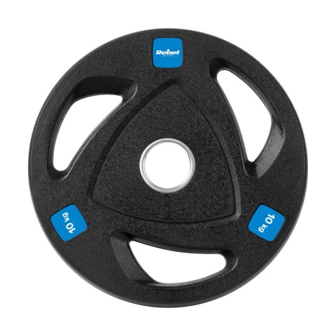 ZESTAW OBCIĄŻEŃ ŻELIWNYCH GUMOWANYCH 2x10KG, OTWÓR OLIM PIJSKI 51MM, REBEL ACTIVE ZESTAW OBCIĄŻEŃ ŻELIWNYCH GUMOWANYCH 2x10KG, OTWÓR OLIM PIJSKI 51MM, REBEL ACTIVE