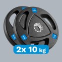ZESTAW OBCIĄŻEŃ ŻELIWNYCH GUMOWANYCH 2x10KG, OTWÓR OLIM PIJSKI 51MM, REBEL ACTIVE