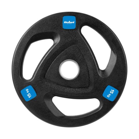 ZESTAW OBCIĄŻEŃ ŻELIWNYCH GUMOWANYCH 2x15KG, OTWÓR OLIM PIJSKI 51MM, REBEL ACTIVE ZESTAW OBCIĄŻEŃ ŻELIWNYCH GUMOWANYCH 2x15KG, OTWÓR OLIM PIJSKI 51MM, REBEL ACTIVE