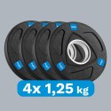 ZESTAW OBCIĄŻEŃ ŻELIWNYCH GUMOWANYCH 4x1.25KG, OTWÓR OLIM PIJSKI 51MM, REBEL ACTIVE