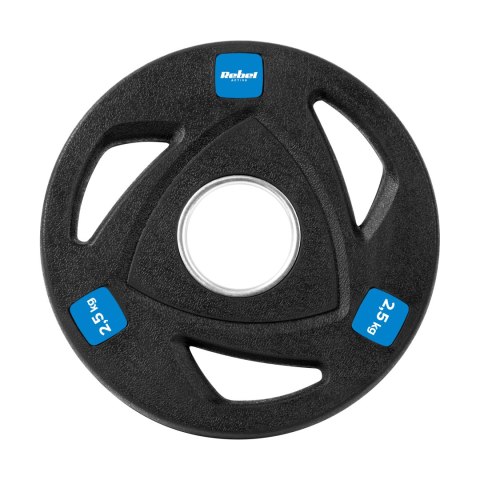 ZESTAW OBCIĄŻEŃ ŻELIWNYCH GUMOWANYCH 4x2.5KG, OTWÓR OLIM PIJSKI 51MM, REBEL ACTIVE ZESTAW OBCIĄŻEŃ ŻELIWNYCH GUMOWANYCH 4x2.5KG, OTWÓR OLIM PIJSKI 51MM, REBEL ACTIVE