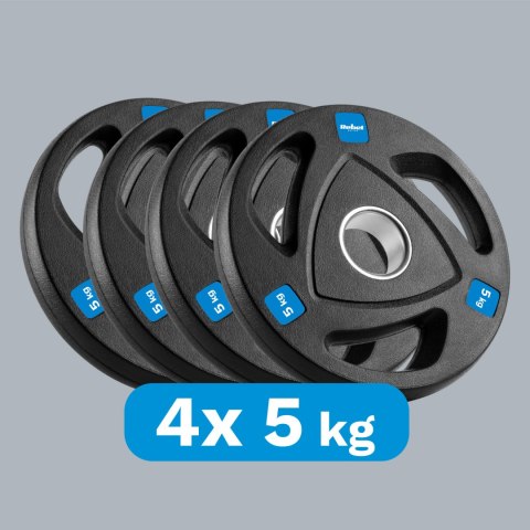 ZESTAW OBCIĄŻEŃ ŻELIWNYCH GUMOWANYCH 4x5KG, OTWÓR OLIM PIJSKI 51MM, REBEL ACTIVE ZESTAW OBCIĄŻEŃ ŻELIWNYCH GUMOWANYCH 4x5KG, OTWÓR OLIM PIJSKI 51MM, REBEL ACTIVE