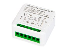 72-085# INTELIGENTNY WŁĄCZNIK DO PUSZKOWY STEROWANY WIFI DWUKANAŁOWY TUYA`