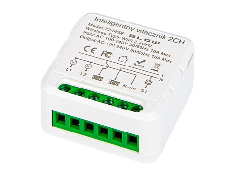 72-085# INTELIGENTNY WŁĄCZNIK DO PUSZKOWY STEROWANY WIFI DWUKANAŁOWY TUYA` 72-085# INTELIGENTNY WŁĄCZNIK DO PUSZKOWY STEROWANY WIFI DWUKANAŁOWY TUYA`
