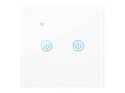 72-088# INTELIGENTNY WŁĄCZNIK ŚWIATŁA DWUKANAŁOWY SZKLANY WIFI TUYA