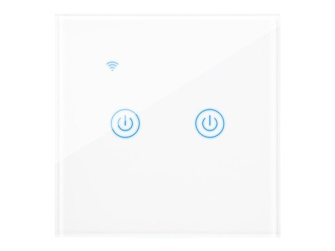 72-088# INTELIGENTNY WŁĄCZNIK ŚWIATŁA DWUKANAŁOWY SZKLANY WIFI TUYA 72-088# INTELIGENTNY WŁĄCZNIK ŚWIATŁA DWUKANAŁOWY SZKLANY WIFI TUYA