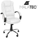 FOTEL BIUROWY SKÓRA EKO - BIAŁY MALATEC 23240