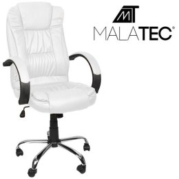 FOTEL BIUROWY SKÓRA EKO - BIAŁY MALATEC 23240