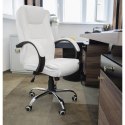 FOTEL BIUROWY SKÓRA EKO - BIAŁY MALATEC 23240