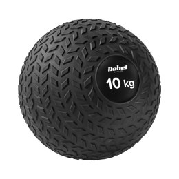 MAŁA  PIŁKA LEKARSKA DO ĆWICZEŃ REHABILITACYJNA SLAM BALL 23CM 10KG, REBEL ACTIVE