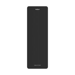 MATA GIMNASTYCZNA DO ĆWICZEŃ JOGA,  PILATES, FITNESS, 183x61CM, GRUBOŚĆ 1.5CM, MATERIAŁ NBR, CZARNA, REBEL ACTIVE