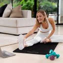 MATA GIMNASTYCZNA DO ĆWICZEŃ JOGA,  PILATES, FITNESS, 183x61CM, GRUBOŚĆ 1.5CM, MATERIAŁ NBR, CZARNA, REBEL ACTIVE