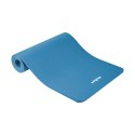 MATA GIMNASTYCZNA DO ĆWICZEŃ JOGA,  PILATES, FITNESS, 183x61CM, GRUBOŚĆ 1.5CM, MATERIAŁ NBR, NIEBIESKA, REBEL ACTIVE