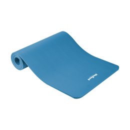 MATA GIMNASTYCZNA DO ĆWICZEŃ JOGA,  PILATES, FITNESS, 183x61CM, GRUBOŚĆ 1.5CM, MATERIAŁ NBR, NIEBIESKA, REBEL ACTIVE
