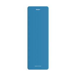 MATA GIMNASTYCZNA DO ĆWICZEŃ JOGA,  PILATES, FITNESS, 183x61CM, GRUBOŚĆ 1.5CM, MATERIAŁ NBR, NIEBIESKA, REBEL ACTIVE