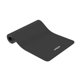 MATA GIMNASTYCZNA DO ĆWICZEŃ JOGA,  PILATES, FITNESS, 183x61CM, GRUBOŚĆ 6MM, MATERIAŁ TPE, CZARNA, REBEL ACTIVE