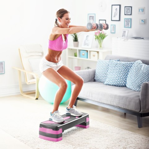 STE P DO AEROBIKU I ĆWICZEŃ FITNESS, 3 STO PNIE, SZARO-FIOLETOWY, REBEL ACTIVE STE P DO AEROBIKU I ĆWICZEŃ FITNESS, 3 STO PNIE, SZARO-FIOLETOWY, REBEL ACTIVE