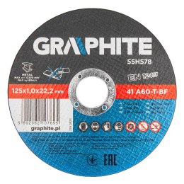 TARCZE TNĄCE DO METALU 125 x 1.0 x 22.2 MM, 41 A60-T-BF, 10 SZTUK FOLIA