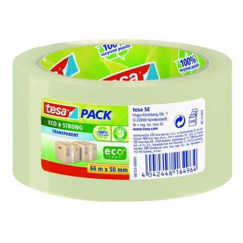 TAŚMA  PAKOWA ECO 66M:50MM TRANS PARENT