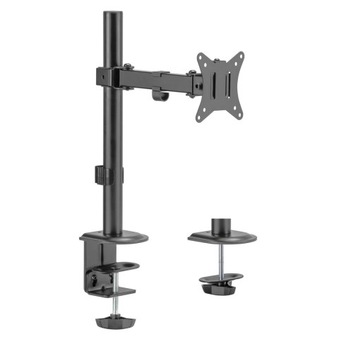 UCHWYT BIURKOWY DO MONITORA LCD MACLEAN, POJEDYNCZE RAMIĘ, VESA 75x75 ORAZ 100x100, 17-32", 9KG, MC-572N UCHWYT BIURKOWY DO MONITORA LCD MACLEAN, POJEDYNCZE RAMIĘ, VESA 75x75 ORAZ 100x100, 17-32", 9KG, MC-572N