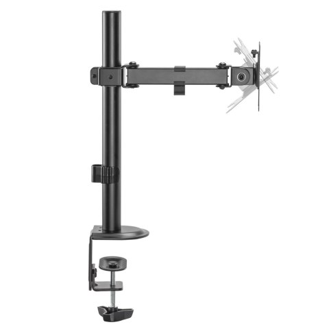 UCHWYT BIURKOWY DO MONITORA LCD MACLEAN, POJEDYNCZE RAMIĘ, VESA 75x75 ORAZ 100x100, 17-32", 9KG, MC-572N UCHWYT BIURKOWY DO MONITORA LCD MACLEAN, POJEDYNCZE RAMIĘ, VESA 75x75 ORAZ 100x100, 17-32", 9KG, MC-572N