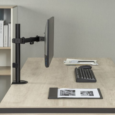 UCHWYT BIURKOWY DO MONITORA LCD MACLEAN, POJEDYNCZE RAMIĘ, VESA 75x75 ORAZ 100x100, 17-32", 9KG, MC-572N UCHWYT BIURKOWY DO MONITORA LCD MACLEAN, POJEDYNCZE RAMIĘ, VESA 75x75 ORAZ 100x100, 17-32", 9KG, MC-572N
