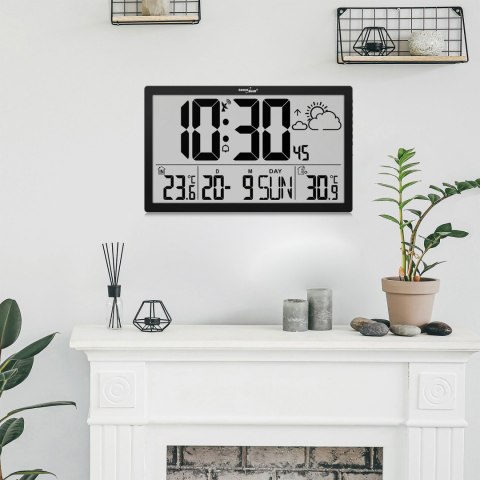 ZEGAR ŚCIENNY LCD BARDZO DUŻY GREENBLUE, TEM PERATURA, DATA, GB218 ZEGAR ŚCIENNY LCD BARDZO DUŻY GREENBLUE, TEM PERATURA, DATA, GB218