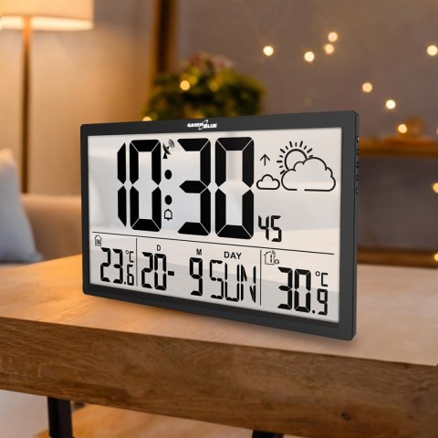 ZEGAR ŚCIENNY LCD BARDZO DUŻY GREENBLUE, TEM PERATURA, DATA, GB218 ZEGAR ŚCIENNY LCD BARDZO DUŻY GREENBLUE, TEM PERATURA, DATA, GB218