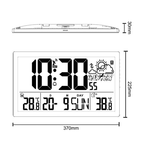 ZEGAR ŚCIENNY LCD BARDZO DUŻY GREENBLUE, TEM PERATURA, DATA, GB218 ZEGAR ŚCIENNY LCD BARDZO DUŻY GREENBLUE, TEM PERATURA, DATA, GB218