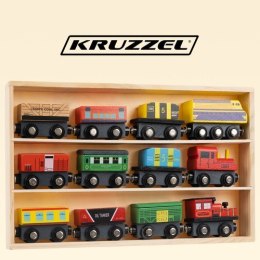 KOLEJKA DREWNIANA-  POCIĄG 12SZT. KRUZZEL 23522