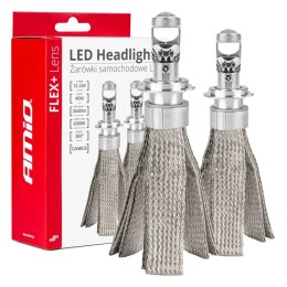 ŻARÓWKI SAMOCHODOWE LED SERIA FLEx+ H7 H18 SOCZEWKA 12V 24V 6000K CANBUS AMIO-03660