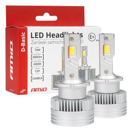 ŻARÓWKI ŻARNIKI LED SERIA D-BASIC D4S D4R 6000K CANBUS AMIO-03629