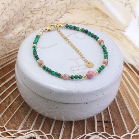 BRANSOLETKA NA RĘKĘ STAL CHIRURGICZNA POZŁACANA 14K ZŁOTEM BST1403