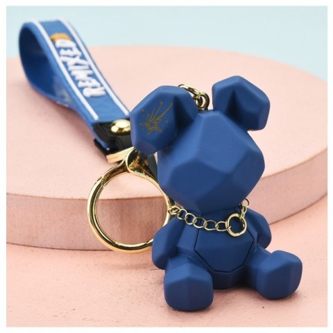 BRELOK DO KLUCZY GEOMETRIC MIŚ GRANAT BRL158